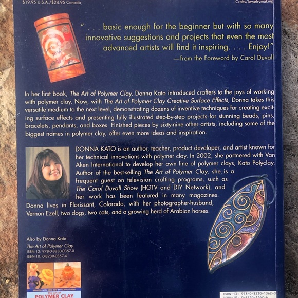 🎁✈️😊The Art Of Polymer Clay, Creative Surface Effects, by Donna Kato - Picture 2 of 5